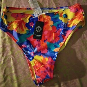 RellecigaWomen's Floral High-Waist Bikini Bottom - Multicolor